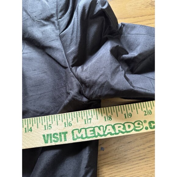 PILAR ROSSI Cropped Black Silk Jacket Size 8 Buttons Lightweight USA Made Formal - Picture 5 of 10